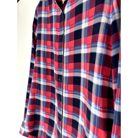 Equipment silk plaid button up blouse xs - Picture 8 of 8